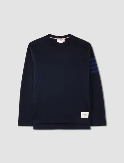 Thom Browne T-shirt 4 Bar Stripe In Blu