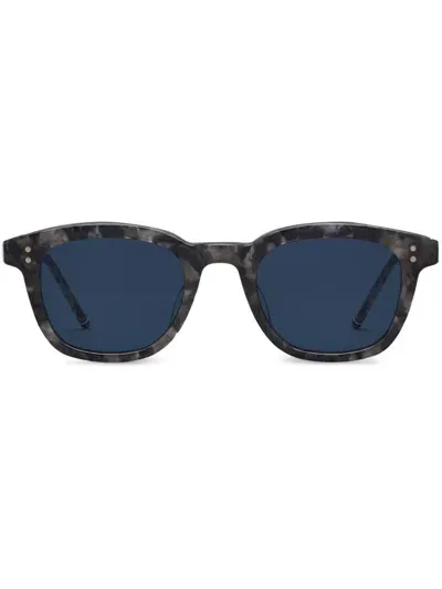 Thom Browne Tortoiseshell Rectangular-frame Sunglasses In Grey