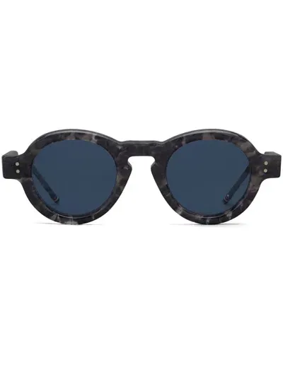 Thom Browne Tortoiseshell Round-frame Sunglasses In Grey