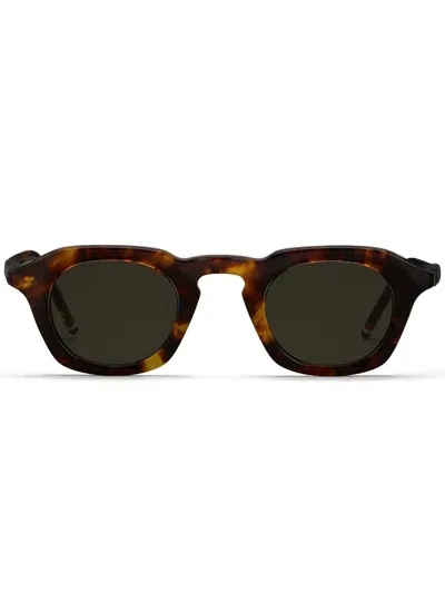 Thom Browne Tortoiseshell Square-frame Sunglasses In Brown