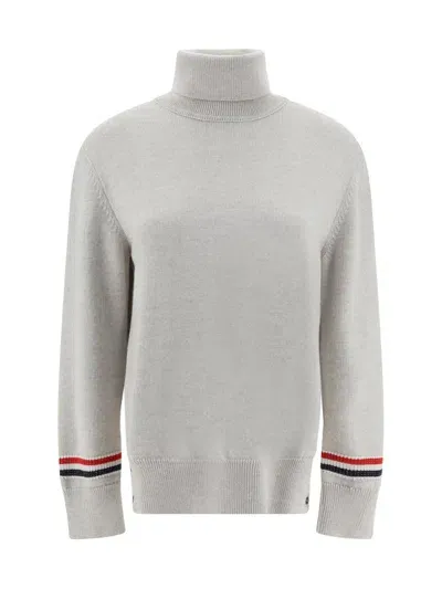 Thom Browne Turtleneck Knitted Jumper In Beige