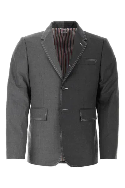 Thom Browne Two-tone Twill Blazer In Multicolor