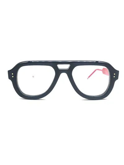 Thom Browne Ueo923a/g0002 Eyewear In Navy With Red And Whi