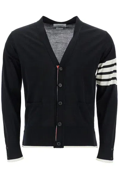 Thom Browne Virgin Wool Cardigan For Women In Black