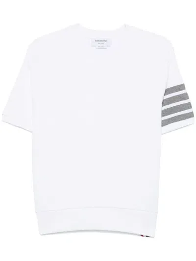 Thom Browne Waffle-effect T-shirt In White