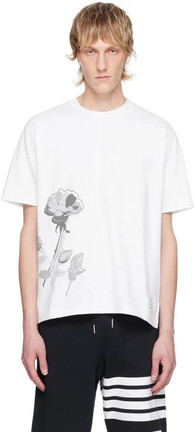 Thom Browne Printed T-shirt In White