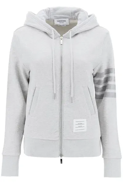 Thom Browne 4-bar Hoodie With Zipper And In Multicolor