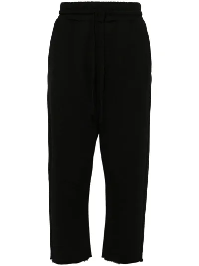 Thom Krom Drop-crotch Cropped Trousers In Black