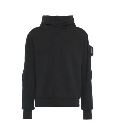 Thom Krom Long Sleeved Panelled Hoodie In Black