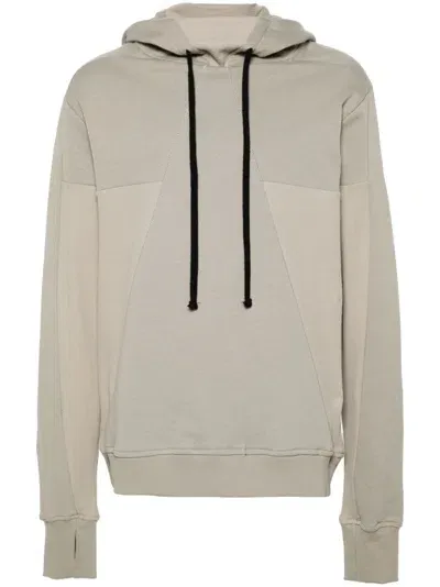 Thom Krom Panelled-design Hoodie In Neutrals