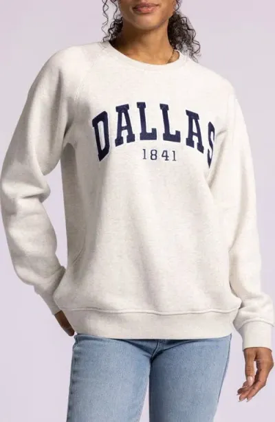 Thread & Supply Dallas Appliqué Sweatshirt In Light Grey Heather