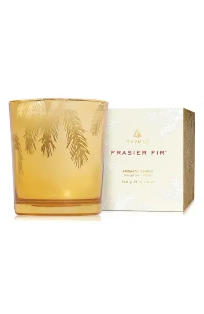 Thymes Frasier Fir Gilded Jar Candle In Gold