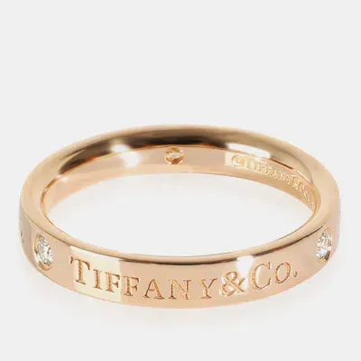 Pre-owned Tiffany & Co 18k Rose Gold Diamond Band In 0.07 Ctw