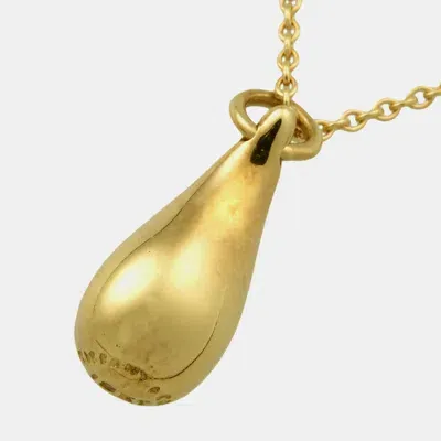 Pre-owned Tiffany & Co 18k Yellow Gold Teardrop Pendant Necklace