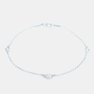 Pre-owned Tiffany & Co Sterling Silver Diamonds Bracelet