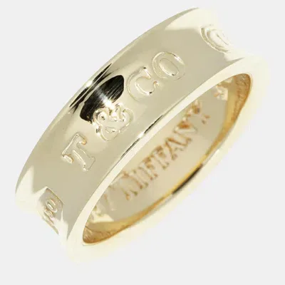 Pre-owned Tiffany & Co 18k Yellow Gold 1837 Ring Eu 62