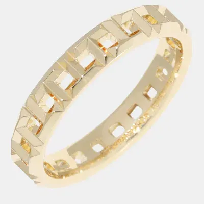 Pre-owned Tiffany & Co 18k Yellow Gold True Narrow Ring Eu 56