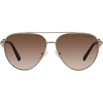 Tiffany & Co . 59mm Gradient Pilot Sunglasses In Pale Gold