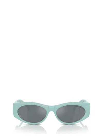 Tiffany & Co . Oval Frame Sunglasses In Blue