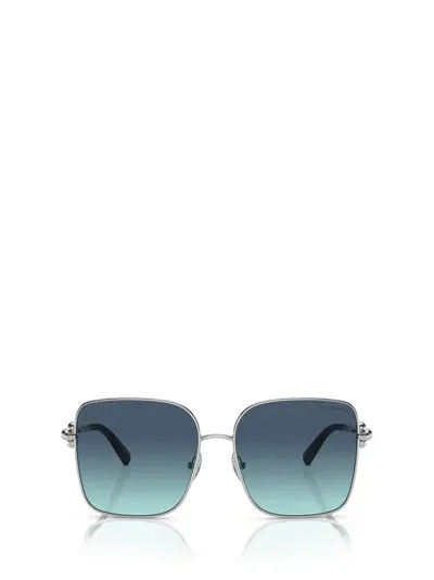 Tiffany & Co . Square Frame Sunglasses In Silver