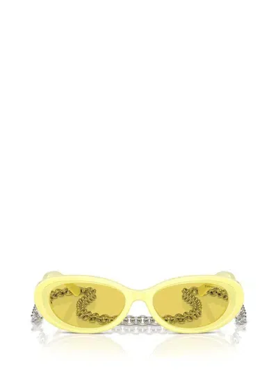 Tiffany & Co . Sunglasses In Yellow Metallic