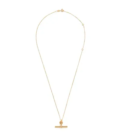 Tilly Sveaas Yellow Gold-plated T-bar Trace Chain Necklace