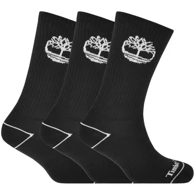 Timberland 3 Pack Bowden Socks In Black