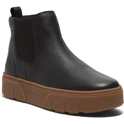 Timberland Laurel Court Pull-on Sneaker Boot In Black Full Grain