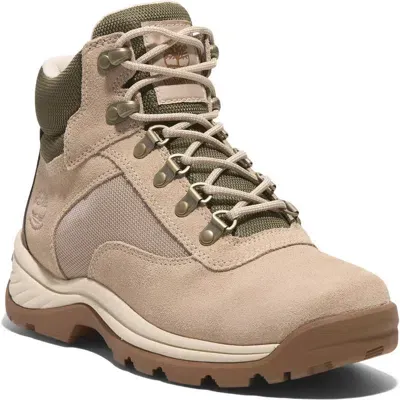 Timberland Ledge Mid Waterproof Hiking Boot In Light Beige Suede