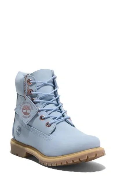 Timberland Premium Waterproof Boot In Light Blue Nubuck