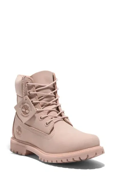 Timberland Premium Waterproof Boot In Light Pink Nubuck