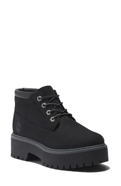 Timberland Stone Street Platform Waterproof Chukka Boot In Black