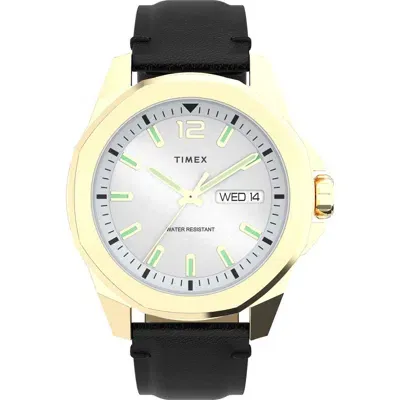 Timex ® Essex Avenue Rubber Strap Watch, 46mm In Black