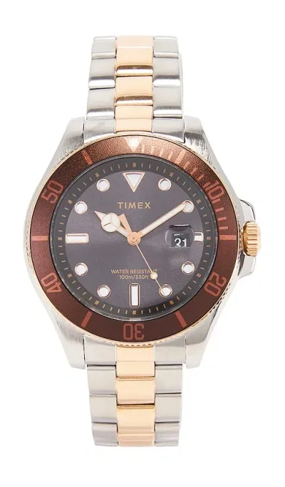 Timex Harborside Coast Watch In Brown