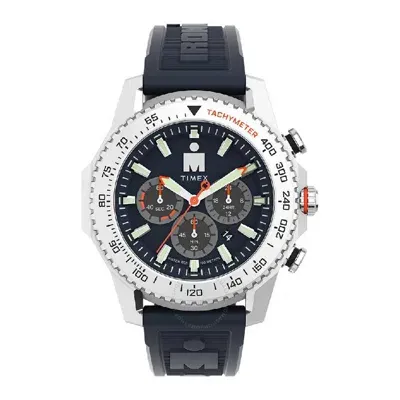 Timex Ironman Adrenaline Chronograph Quartz Blue Dial Men's Watch Tw2w55500 In Blue/silver Tone