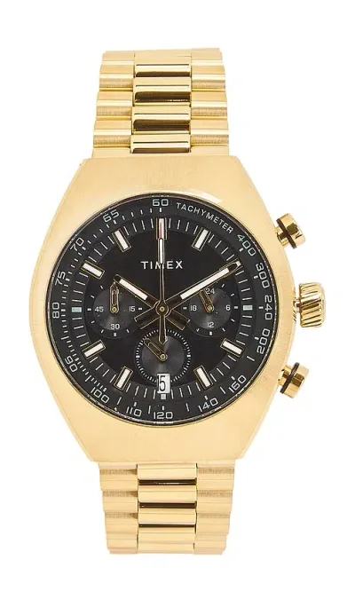 Timex Legacy Tonneau Chronograph Watch In Gold