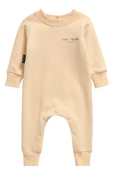 Tiny Tribe Babies'  Core Signature Fleece Romper In Cream