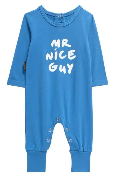 Tiny Tribe Babies'  Mr. Nice Guy Graphic Romper In Blue