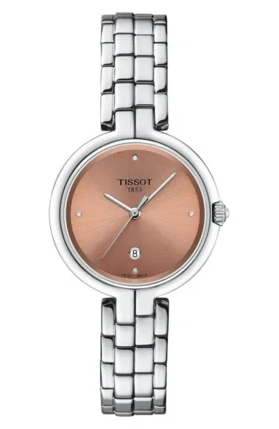 Tissot Flamingo Bracelet Watch, 30mm In Pink/silver