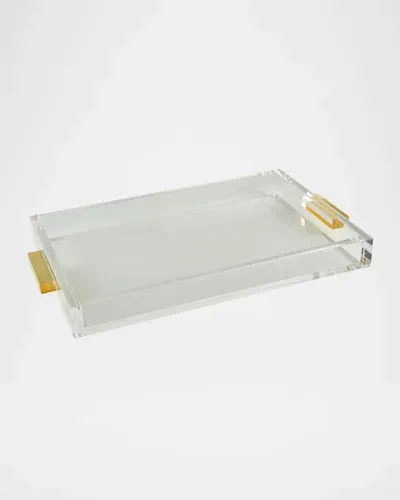 Tizo Clear Tray With Gold Handles