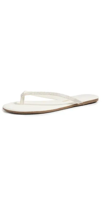 Tkees Infinity Lily Flip Flops Cream