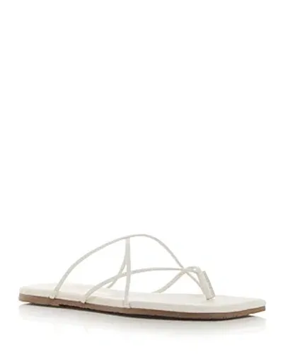 Tkees Women's Square-toe Elle Leather Sandals In Cream