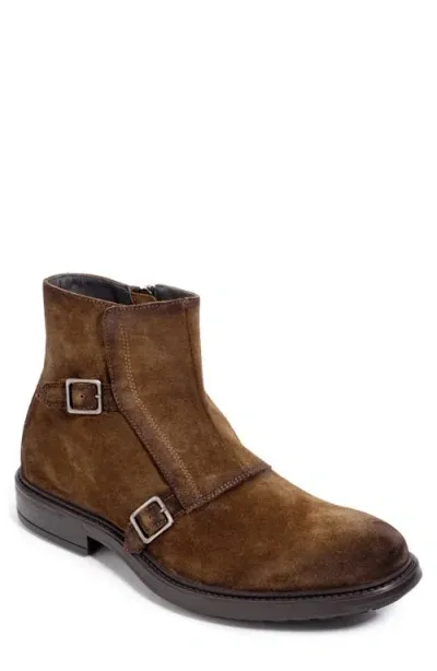 To Boot New York Herbert Monk Strap Boot In Medium Brown