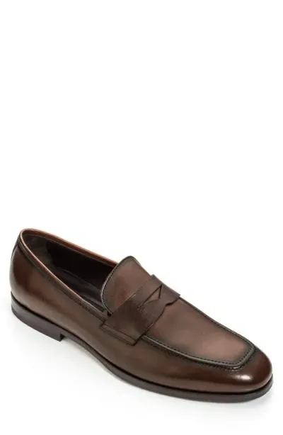 To Boot New York Ronny Penny Loafer In Burnished Brown