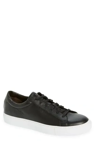 To Boot New York Sierra Lace-up Sneaker In Black Pebbled Leather