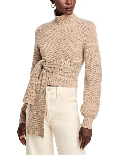 Toccin Aspen Belted Sweater In Camel