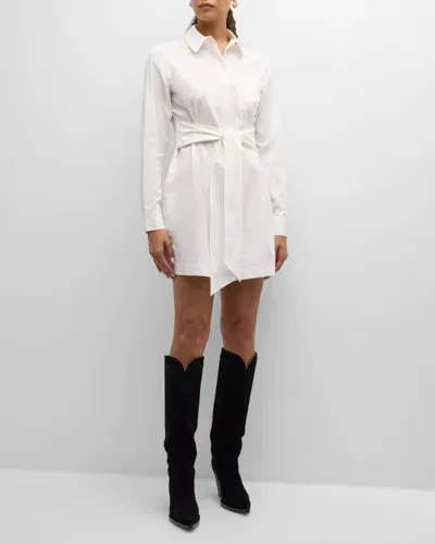 Toccin Gabriella Tie-front Shirtdress In Optic