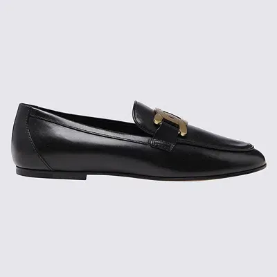 Tod's Black Leather Loafers