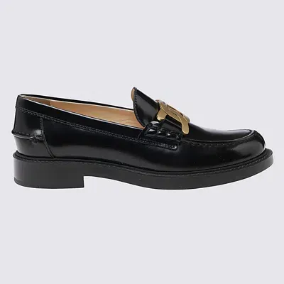 Tod's Black Leather Loafers