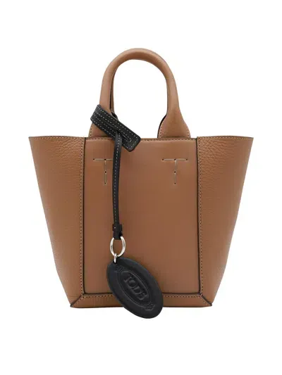 Tod's Brown Leather Crossbody Bag In Marrón